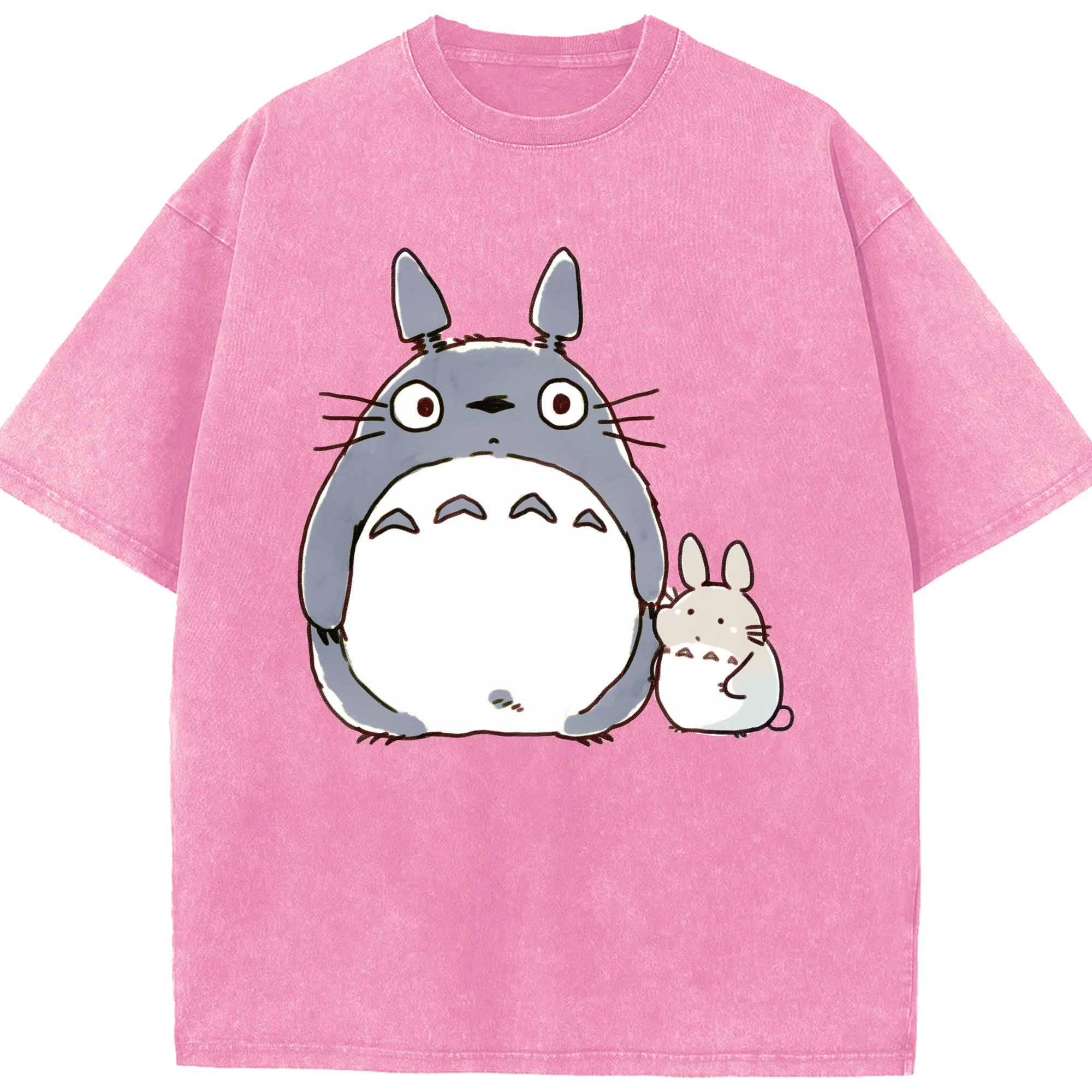 （画像用） となりのトトロ 草壁メイ 草壁サツキ My Neighbor Totoro Satsuki Kusakabe Mei Kusakabe 綿100% ヴィンテージ風 半袖Tシャツ（フロントプリント）